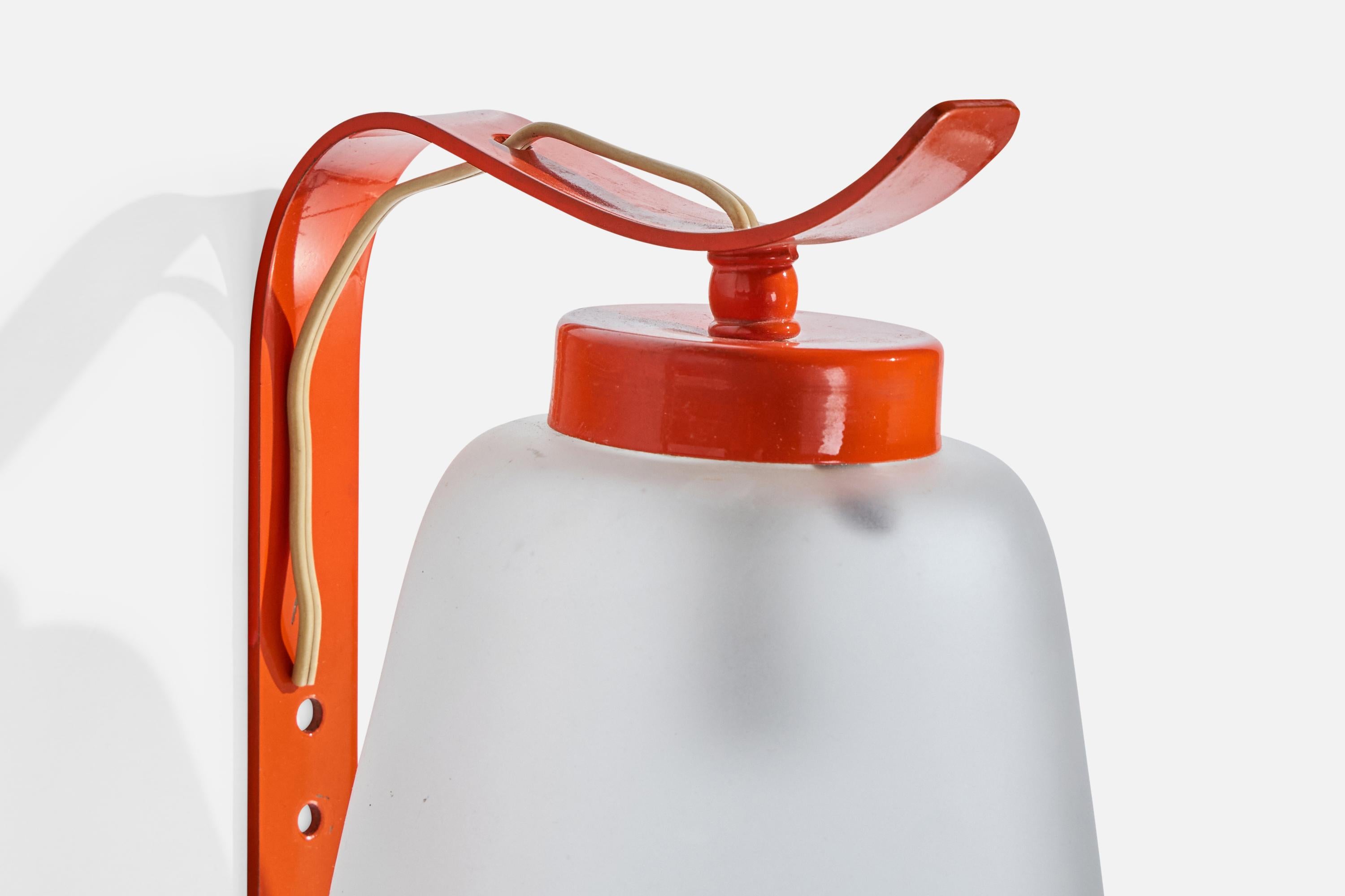 Designer italiano, Luci da parete, Metallo, Vetro, Italia, anni '70 in vendita 1