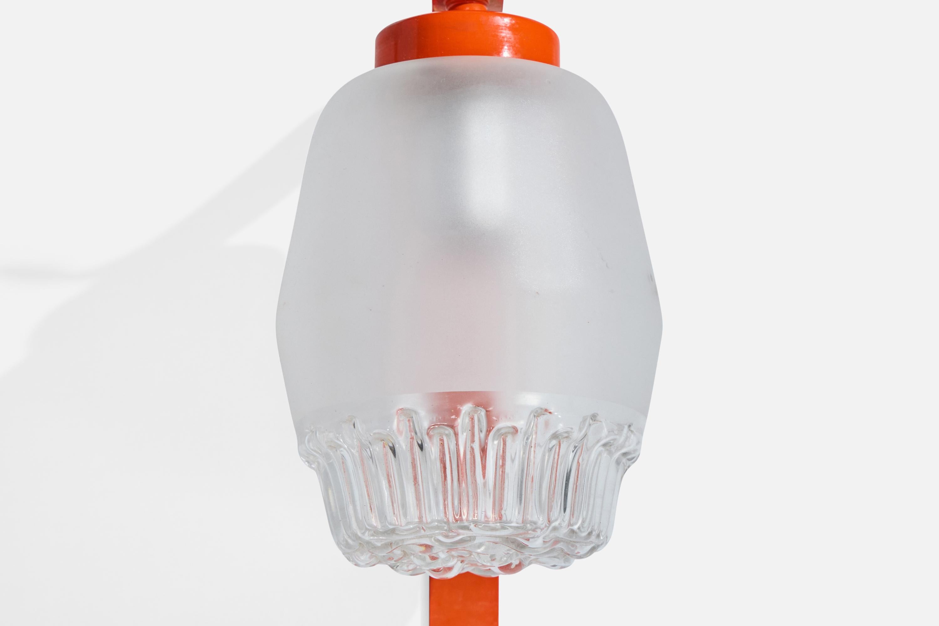 Designer italiano, Luci da parete, Metallo, Vetro, Italia, anni '70 in vendita 2