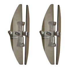 Design/One Lights, métal, verre, Italie, années 1970