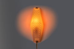 Italian Designer, Wall Lights, Milk Glass, Metal, Italy, 1940s