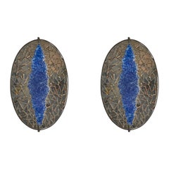 Italian Designer, Wall Lights, Murano Glass, Iron, Italy, 1930s