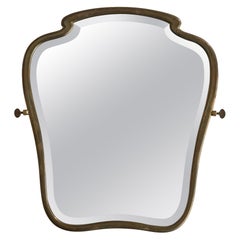 Italian Designer, Wall Mirror, Brass, Italy, 1930s