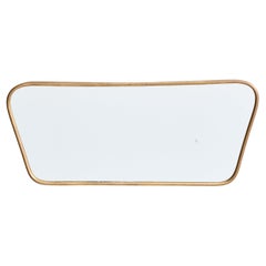 Italian Designer, Wall Mirror, Brass, Italy, 1940s