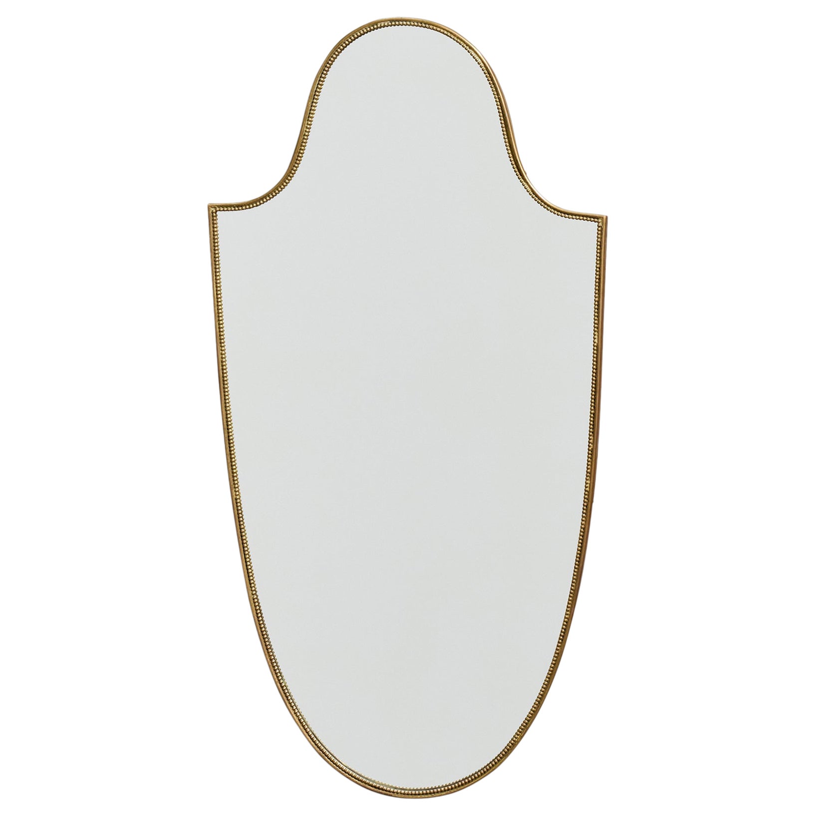 Diseñador italiano, Espejo de pared, Latón, Italia, Década de 1950 en venta