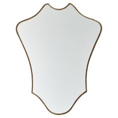 Italian Designer, Wall Mirror, Brass, Italy, C. 1940s