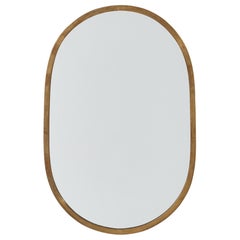 Designer italien, miroir mural, laiton, miroir, Italie, vers 1940