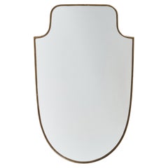 Italian Designer, Wall Mirror, Brass, Italy, c. 1950s