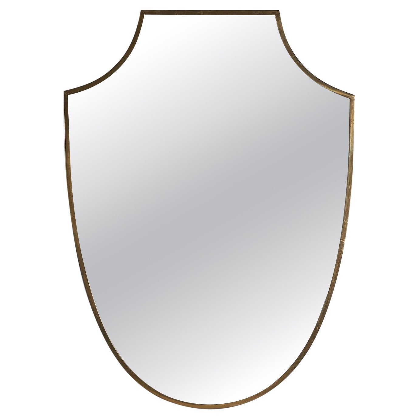 Italian Designer, Wall Mirror, Brass, Italy, c. 1950s