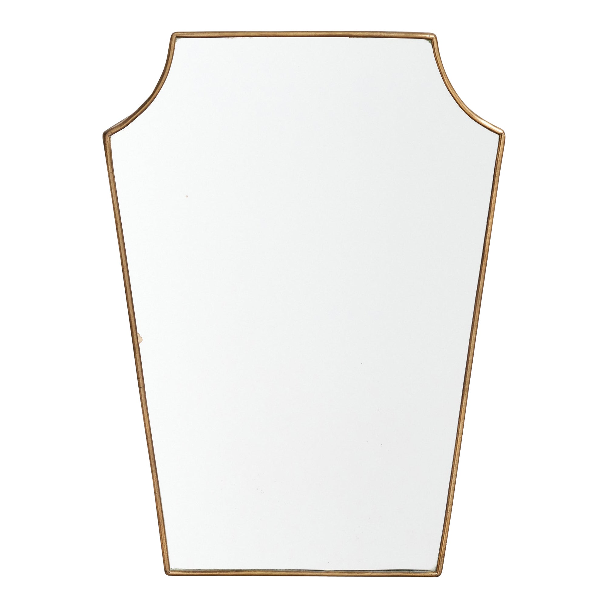 Italian Designer, Wall Mirror, Brass, Italy, c. 1950s