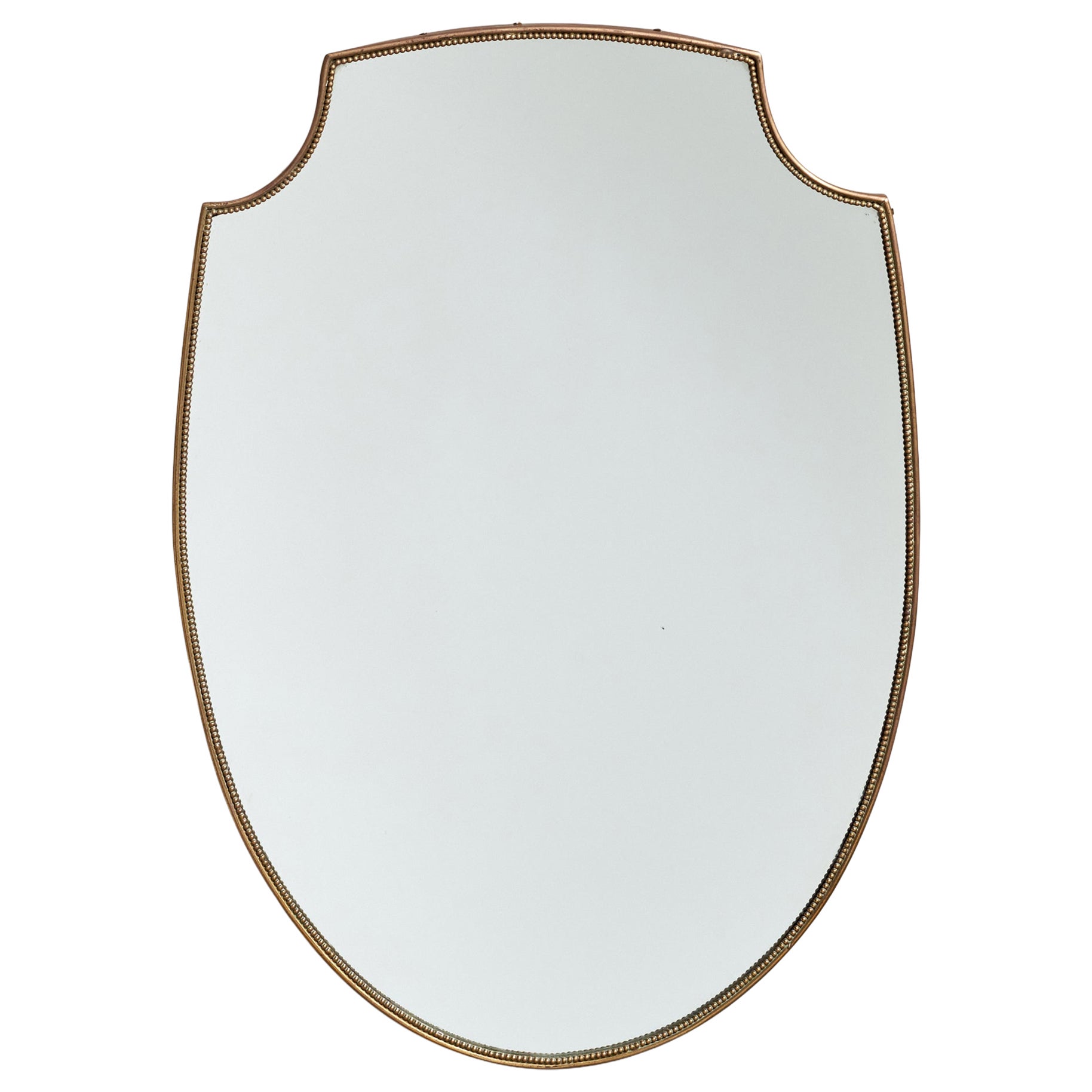 Italian Designer, Wall Mirror, Brass, Italy, c. 1950s