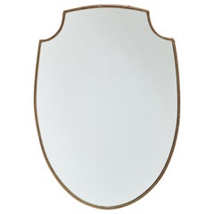 Italian Designer, Wall Mirror, Brass, Italy, c. 1950s