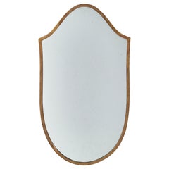 Italian Designer, Wall Mirror, Brass, Italy, C. 1950s