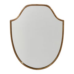 Italian Designer, Wall Mirror, Brass, Italy, C. 1950s