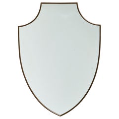 Italian Designer, Wall Mirror, Brass, Italy, c. 1950s