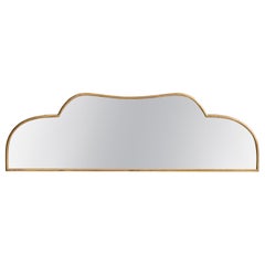 Italian Designer, Wall Mirror, Brass, Italy, C. 1950s