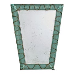 Italian Designer, Wall Mirror, Brass, Metal, Italy, 1930s