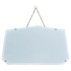 Miroir mural italien, laiton, métal, Italie, années 1930