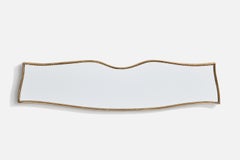 Italian Designer, Wall Mirror, Brass, Italy, c. 1950s