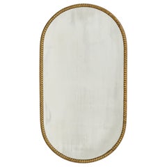 Designer italien, miroir mural, laiton, miroir, Italie, vers 1940