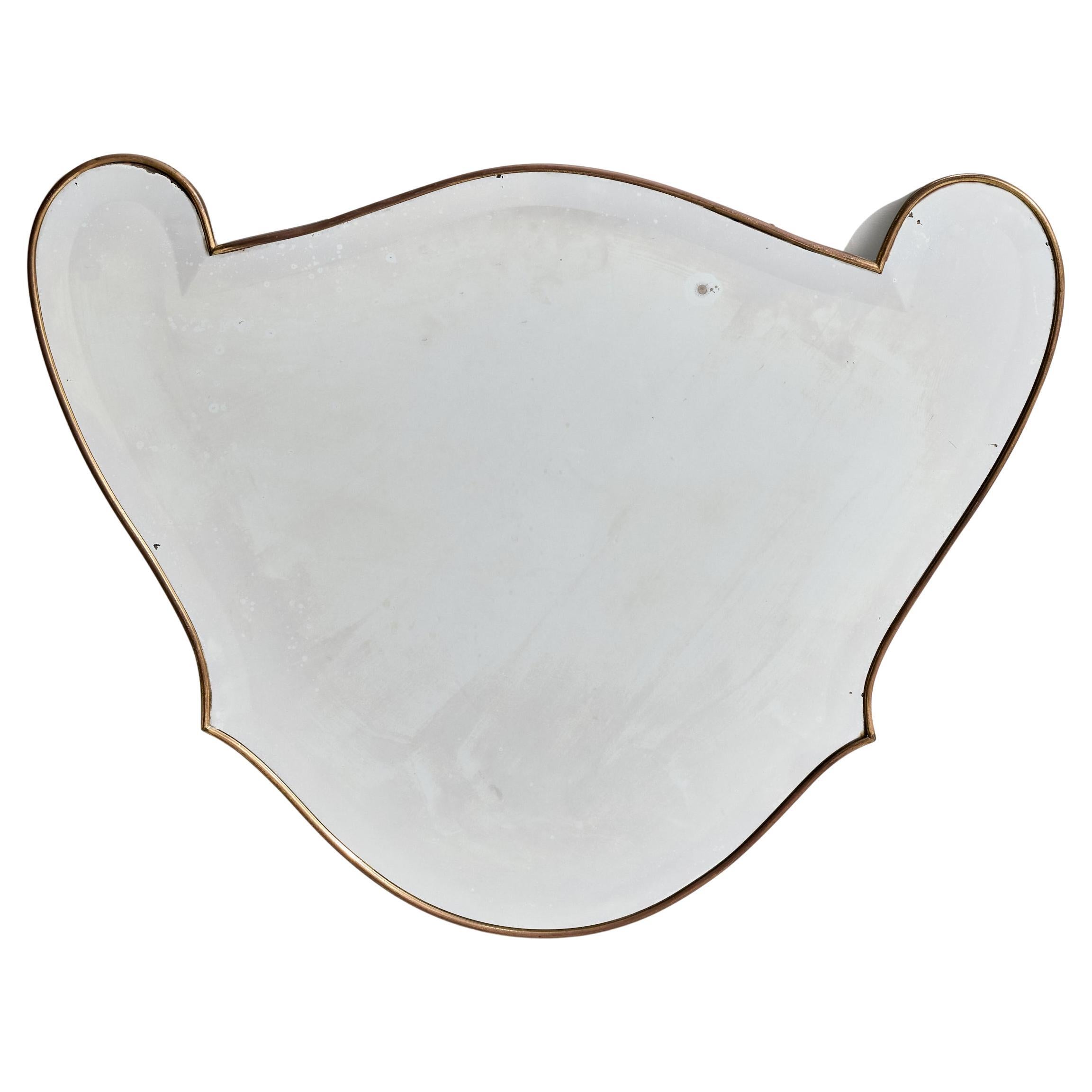 Designer italiano, Specchio da parete, Ottone, Specchio, Italia, 1940 ca.