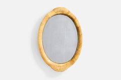 Diseñador italiano, Espejo de pared, Burl, Italia, años 40