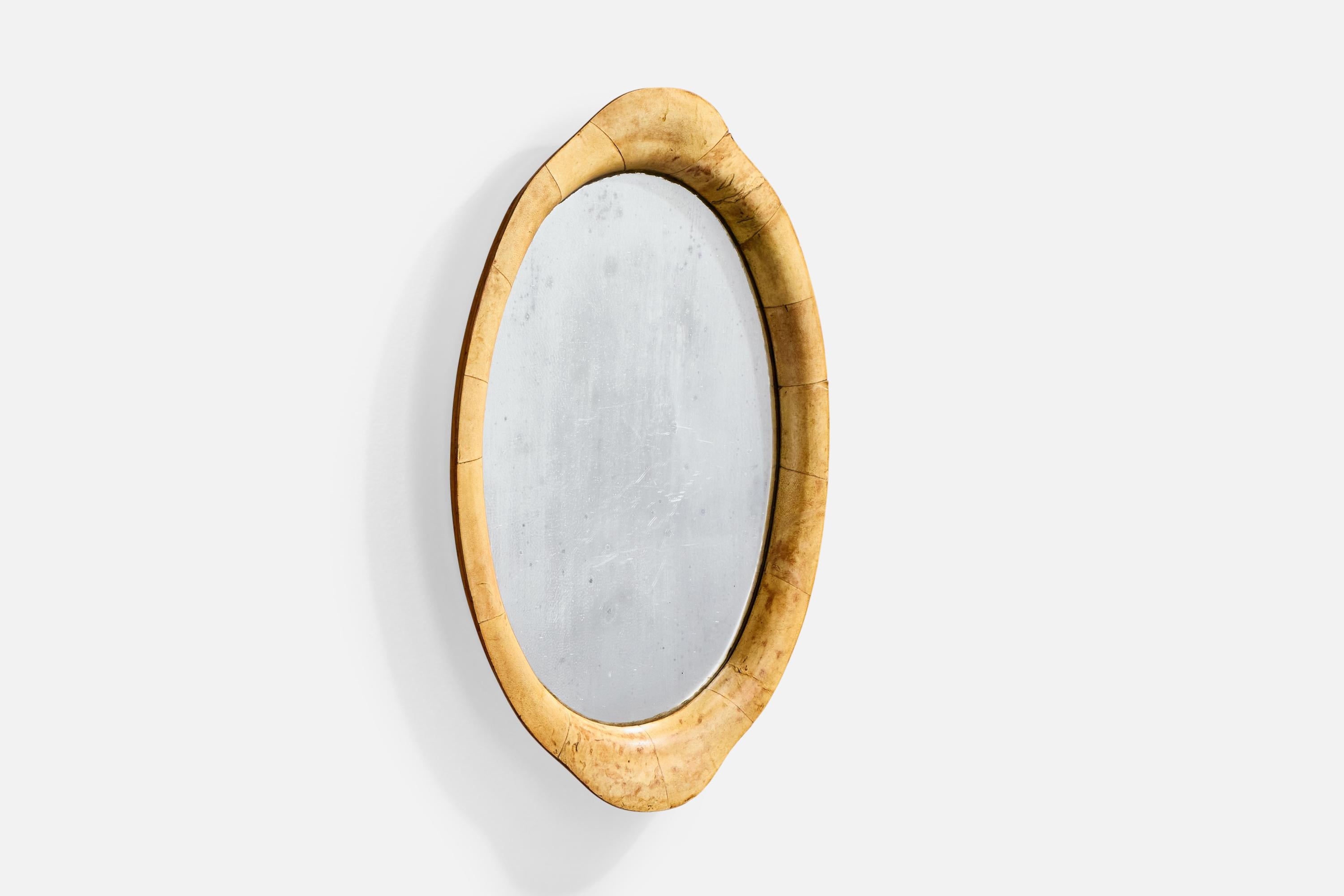 Italienischer Designer, Wandspiegel, Wurzelholz, Italien, 1940er Jahre (Moderne der Mitte des Jahrhunderts) im Angebot