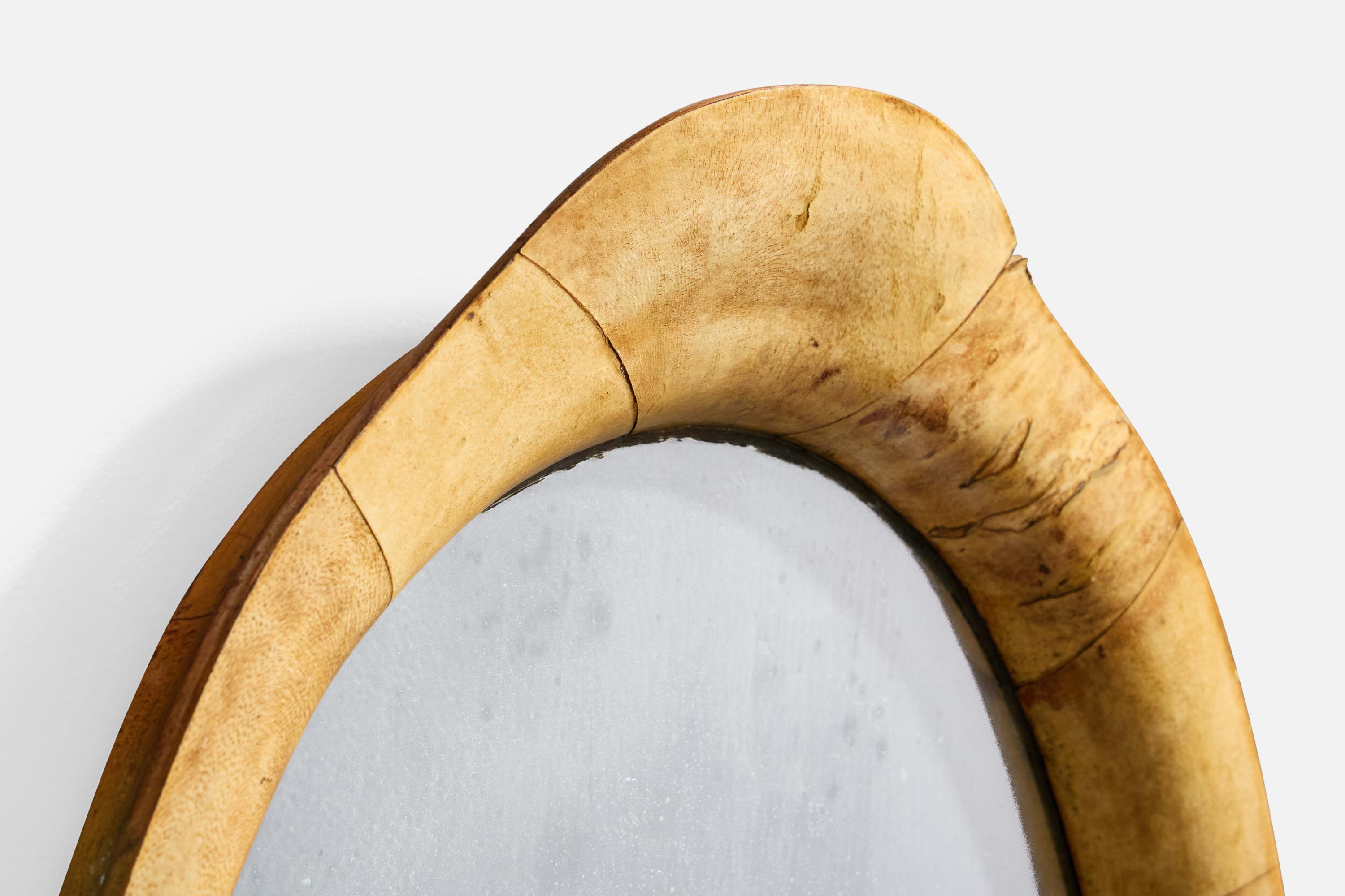 Italienischer Designer, Wandspiegel, Wurzelholz, Italien, 1940er Jahre im Zustand „Gut“ im Angebot in High Point, NC
