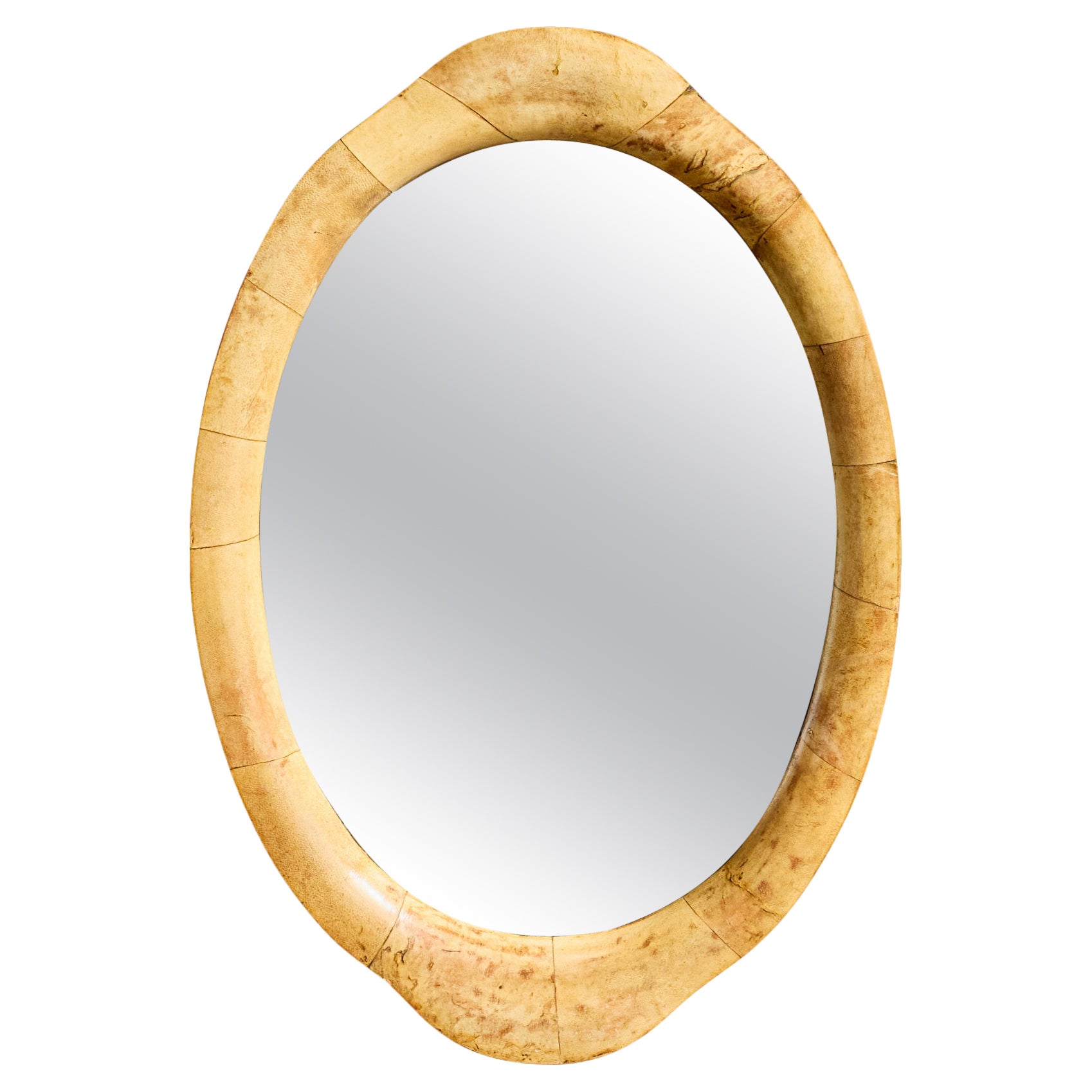 Diseñador italiano, Espejo de pared, Burl, Italia, años 40