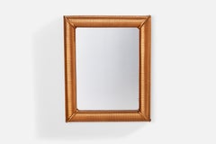 Diseñador italiano, Espejo de pared, Cobre, Italia, Década de 1940