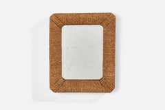 Italienischer Designer, Wandspiegel, Kordel, Italien, 1940er Jahre