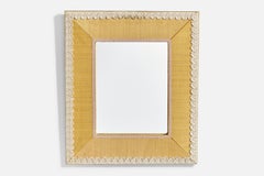 Italian Designer, Wall Mirror, Fabric, Italy, 1940s
