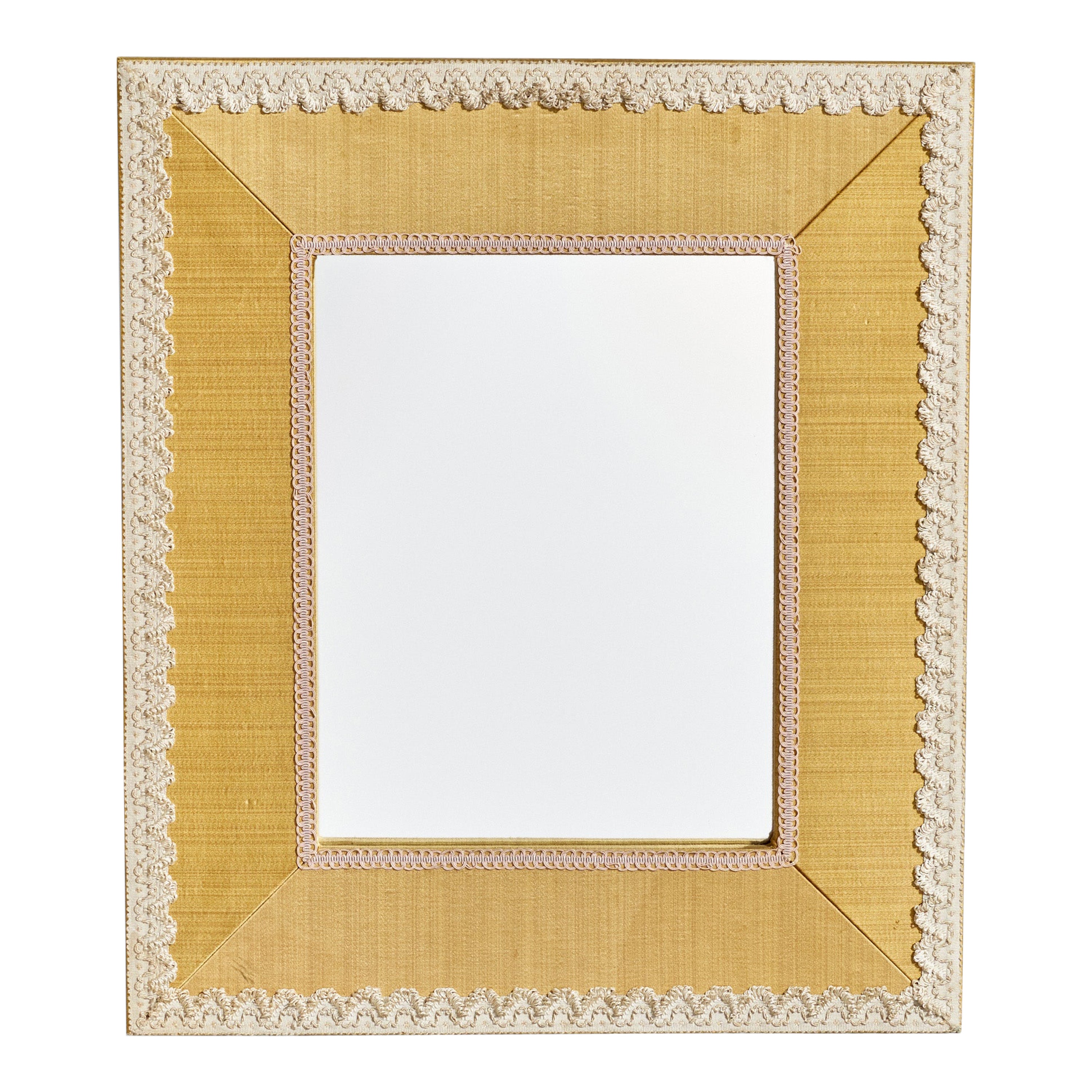 Designer italien, miroir mural, tissu, Italie, années 1940