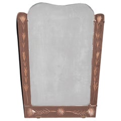 Italian Designer, Wall Mirror, Glass, Brass, Italy, 1940s