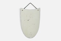 Italienischer Designer, Wandspiegel, Metall, Kordel, Spiegelglas, Italien, 1940er Jahre