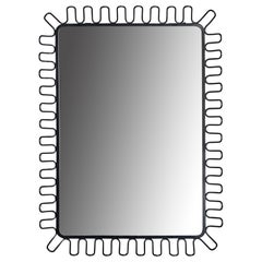 Italian Designer, Wall Mirror, Metal, Italy, 1980s