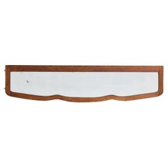 Italienischer Designer, Wandspiegel, Eiche, Spiegelglas, Italien, 1940er Jahre