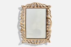 Italian Designer, Wall Mirror, Papier-mâché, Italy, 1900
