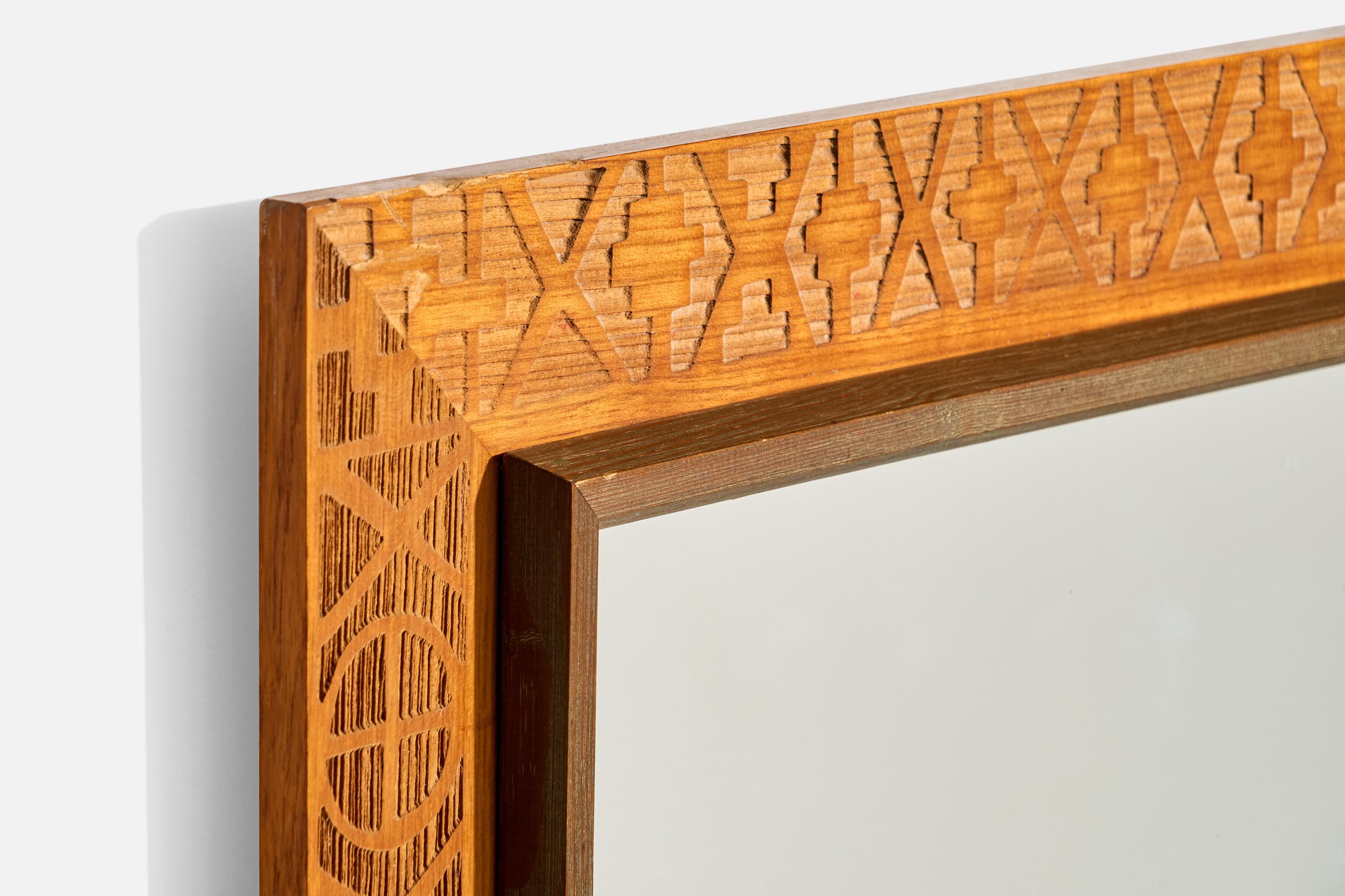 Italiano Specchio da parete di design italiano, Wood, Italia, anni '30 in vendita