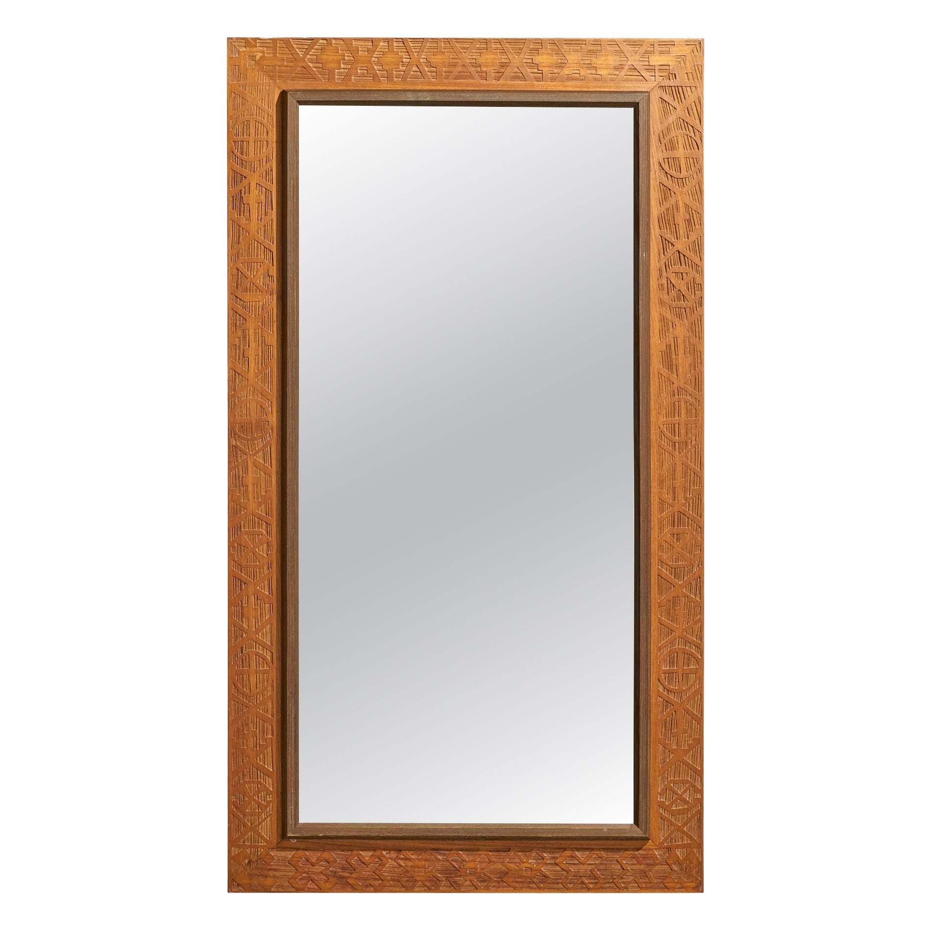Italian Designer, Wall Mirror, Wood, Italy, 1930s For Sale