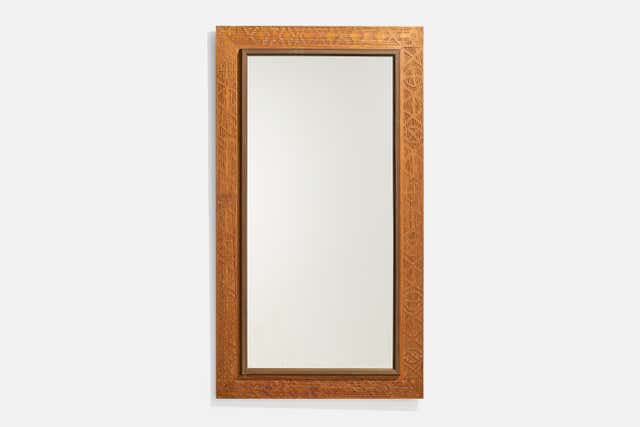 Gilbert Rohde, Wall Mirror, Wood, USA, 1930s For Sale at 1stDibs
