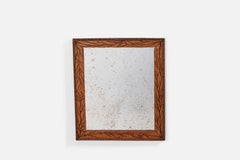 Italian Designer, Wall Mirror, Wood, Italy, 1930s