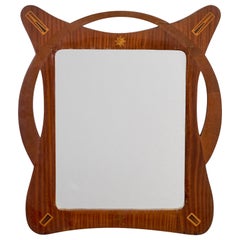 Specchio da parete di design italiano, Wood, Italia, anni '1940