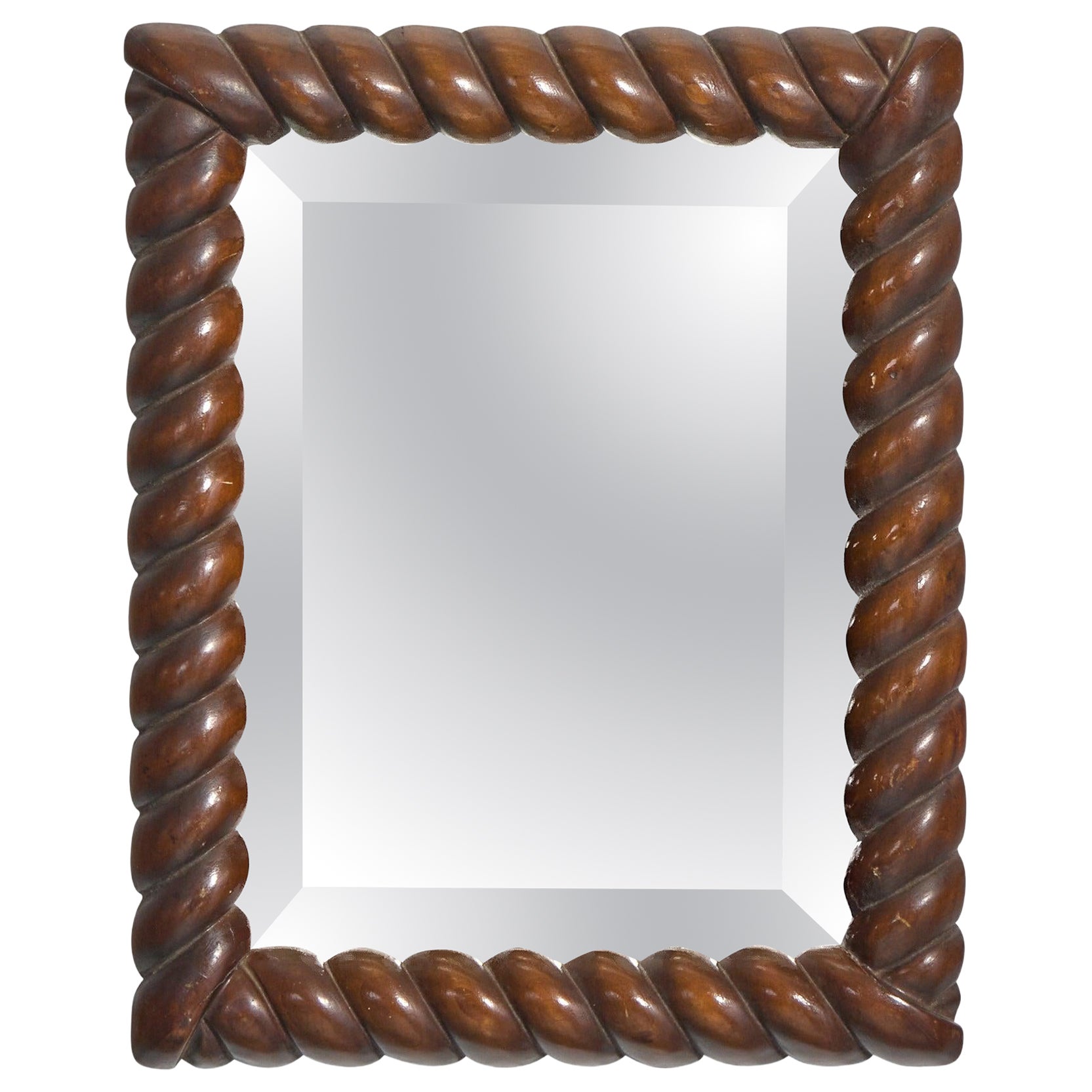 Italian Designer, Wall Mirror, Wood, Italy, 1940s