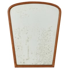 Italienischer Designer, Wandspiegel, Holz, Italien, 1950er-Jahre