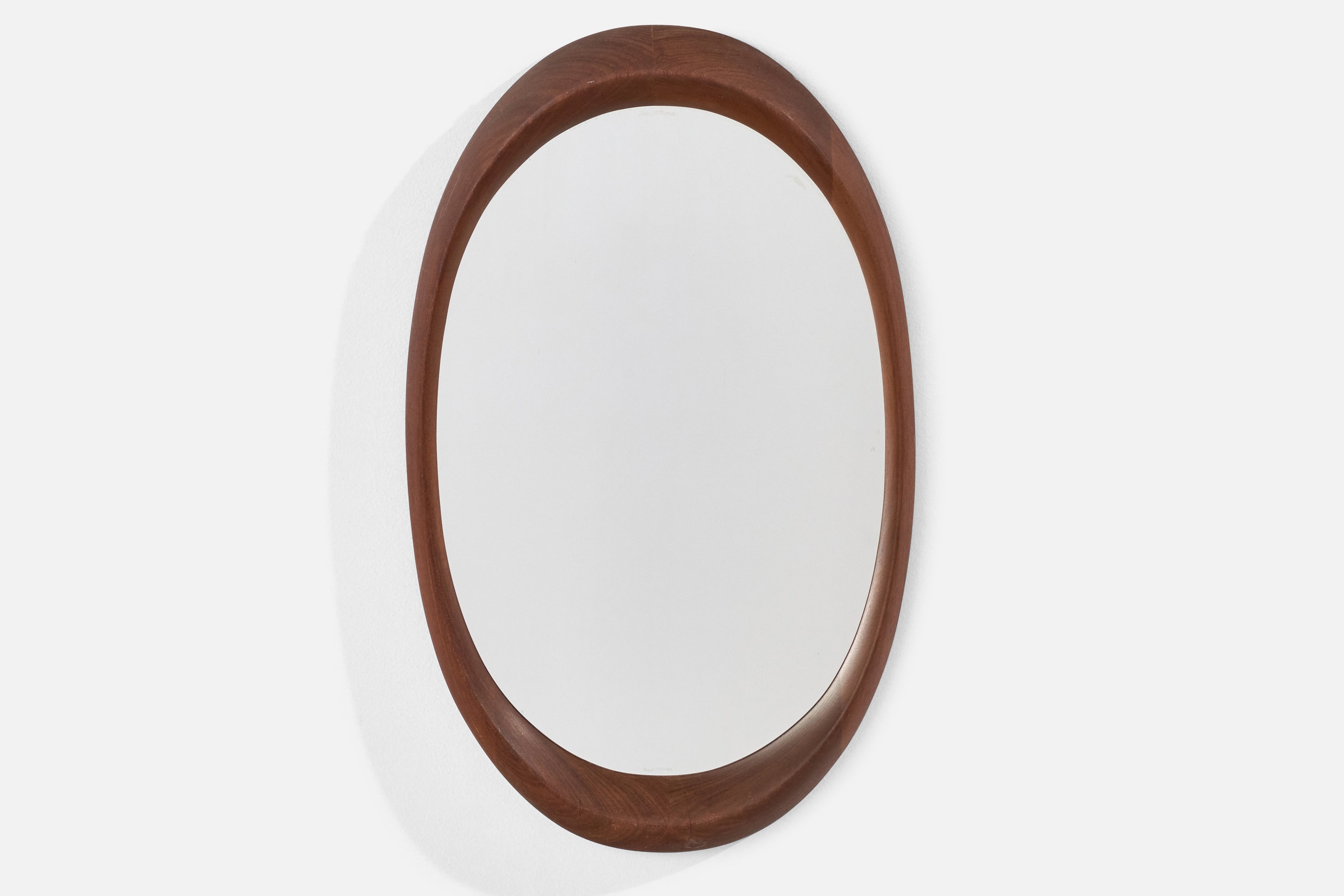 Italian Designer, Wall Mirror, Wood, Italy, c. 1950s