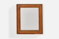 Vintage Italian Designer, Wall Mirror, Wood, Italy, c. 1950s