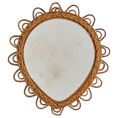 Italian Designer, Wall Mirror, Wood, Mirror, Italy, c. 1950s