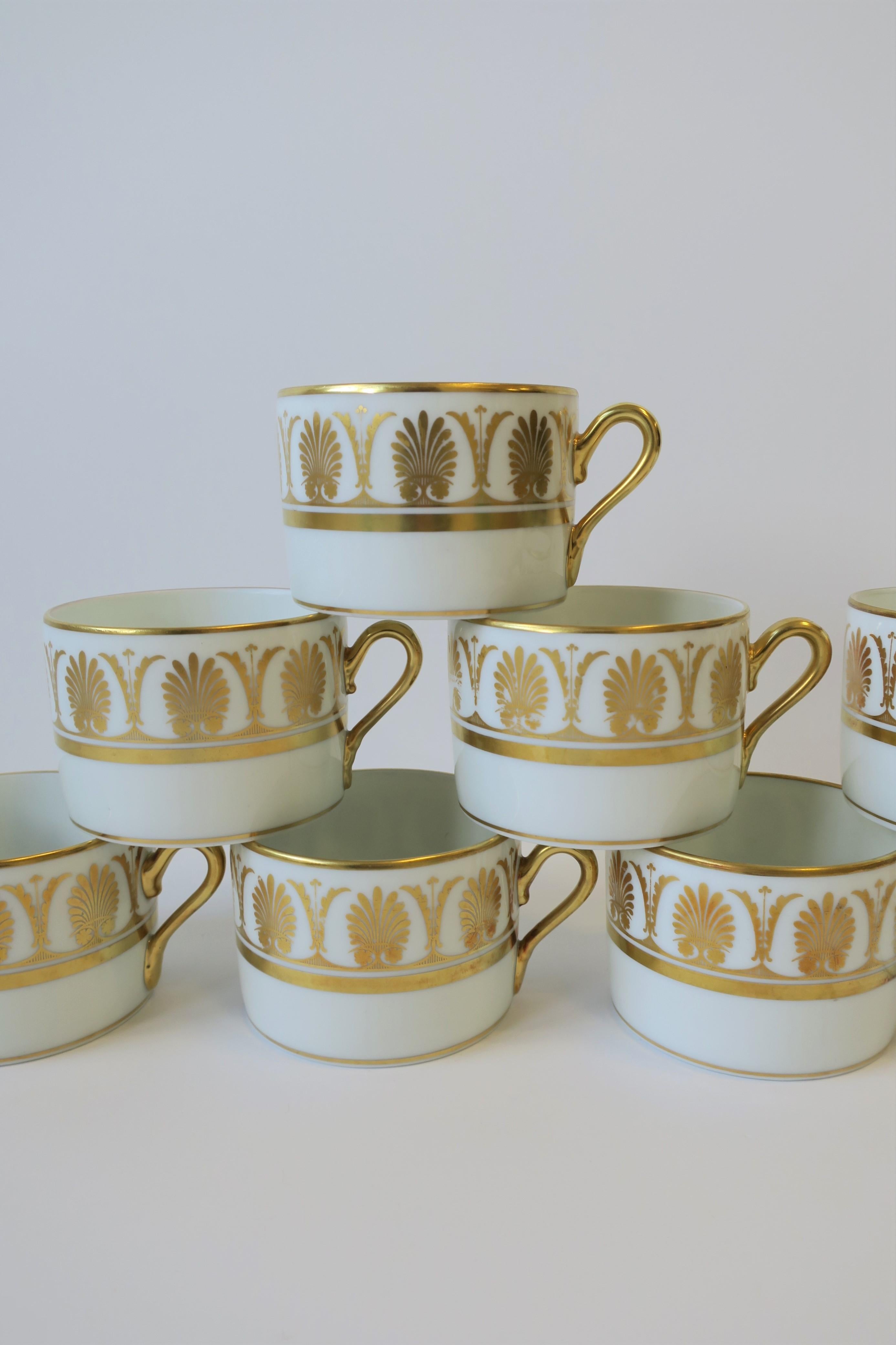 Richard Ginori Italian White & Gold Coffee or Tea Cup, circa 1960s, 8 Avail For Sale 10