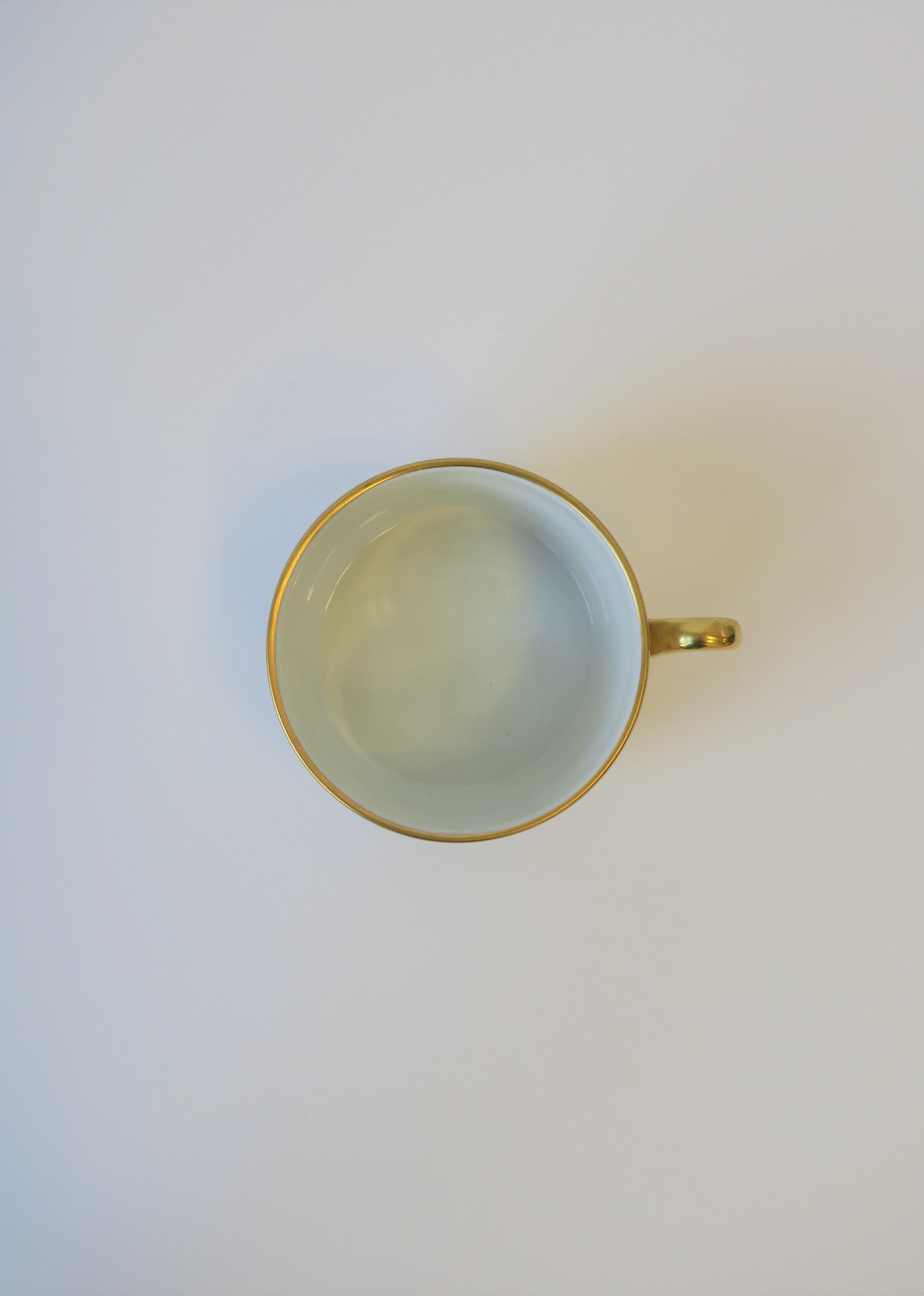 Richard Ginori Italian White & Gold Coffee or Tea Cup, circa 1960s, 8 Avail For Sale 5