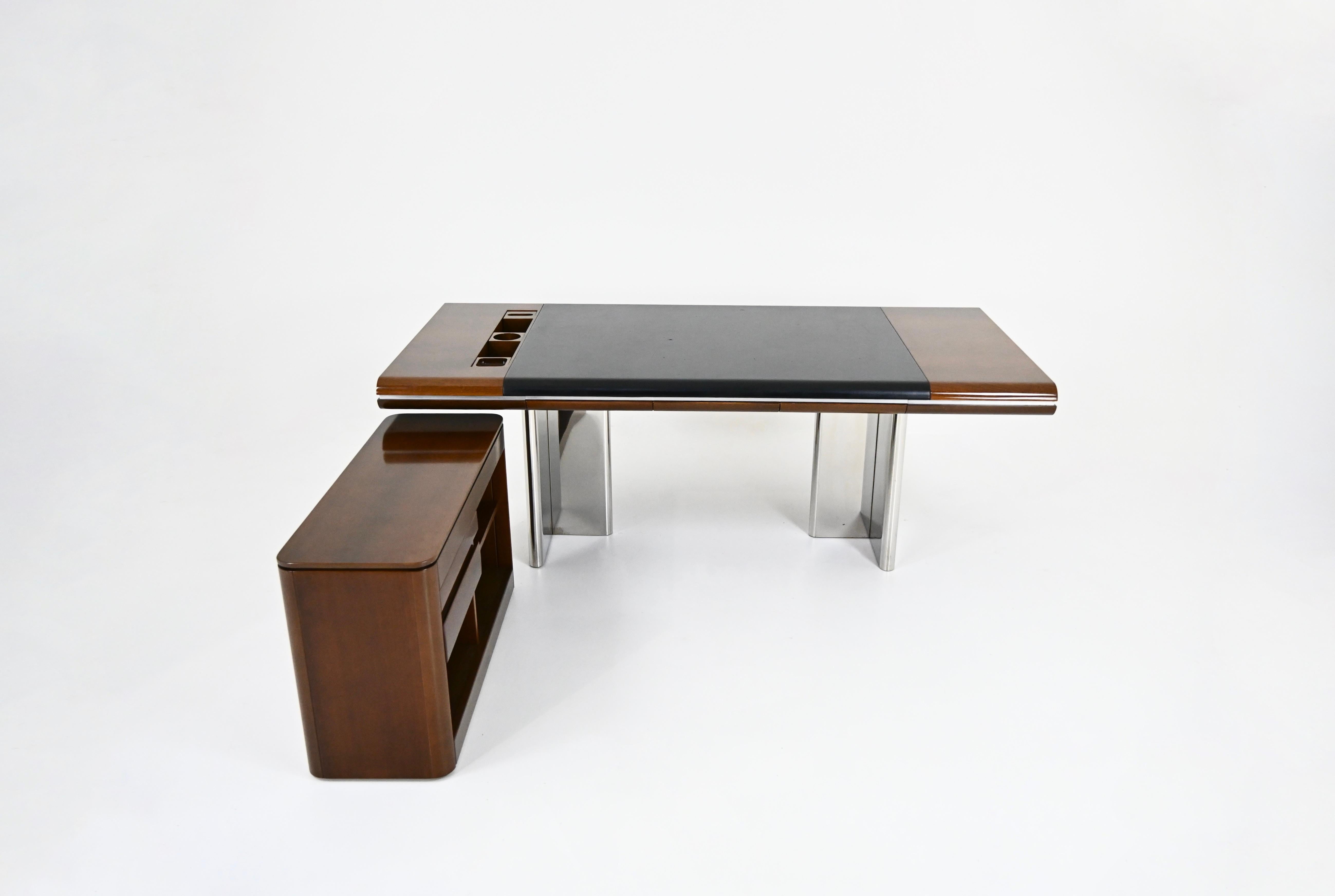 Late 20th Century Italian Desk by Hans Von Klier for Skipper, 1970s For Sale